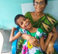shuktara home for disabled girls - 2016 June - Guria & Tookie at Mobility India