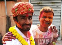shuktara home for young people with disabilities - 2017 March Holi - Bapi and friend