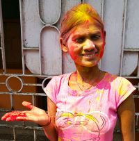 shuktara home for young people with disabilities - 2017 March Holi - Ipshita
