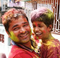 shuktara home for young people with disabilities - 2017 March Holi - Pappu and Guria