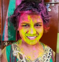 shuktara home for young people with disabilities - 2017 March - Prity on Holi