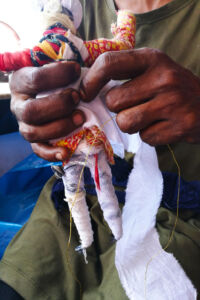 shuktara home for boys with disabilities - 2017 March - Sunil making his doll