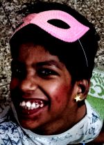shuktara - Wearing a pink mask - February 2016