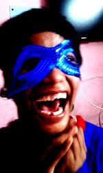 shuktara - Tamina blue sequin mask