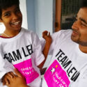 shuktara - Guria and Pappu in their Team Levi teeshirts