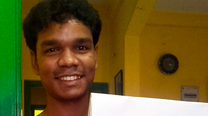 shuktara home for young adults with disabilities - 2016 July - Rajesh with his drawing