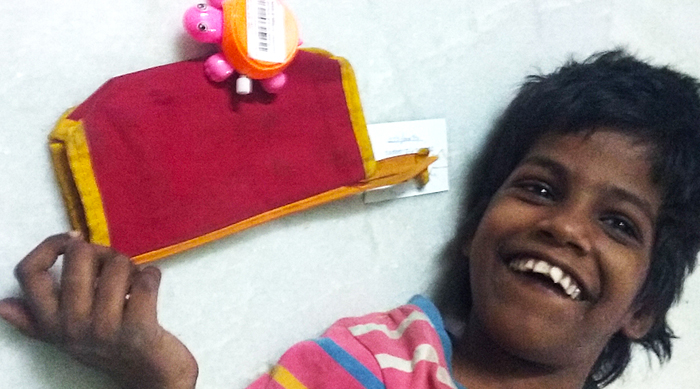 shuktara home for girls with disabilities - 2016 October - Guria receives a gift from Westside, courtesy Trent Tata