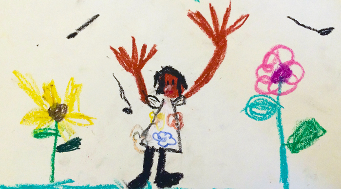 shuktara home for disabled girls - Drawing of Guria by Mary Cooper, age 6